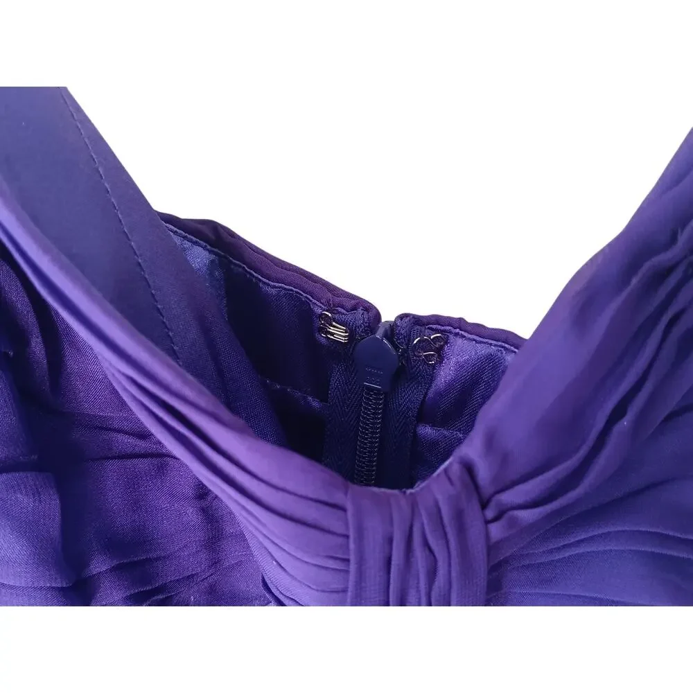 New with Tags Mac Duggal 68543 Purple Ruffle Gown Sz 18W Formal Evening Dress - Picture 16 of 16